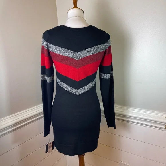 I.N. San Francisco Striped Top Sweater Dress M (junior) FREE SHIP - Picture 3 of 5